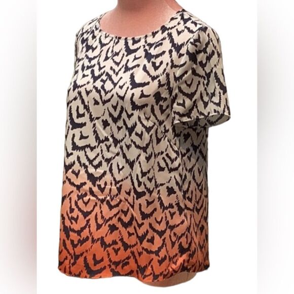 DKNY SMALL WOMENS SHIRT BLOUSE SHORT SLEEVES - Picture 2 of 7